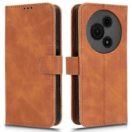Kompatibel til TCL 605 4G Læder Etui Hudfølelse Anti Drop Wallet Flip Telefoncovers [DB]