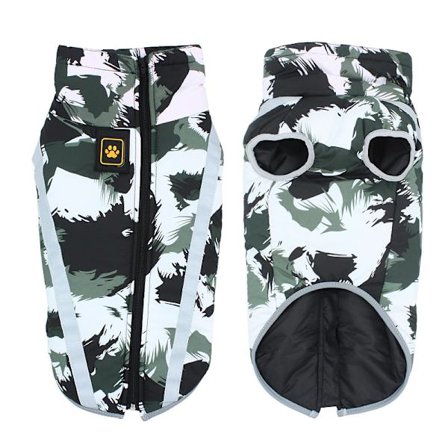 Liten hund vinterrock valp väst mjuk varm rock jacka kläder kostym för valp katter små hundar—XL svart och vit,