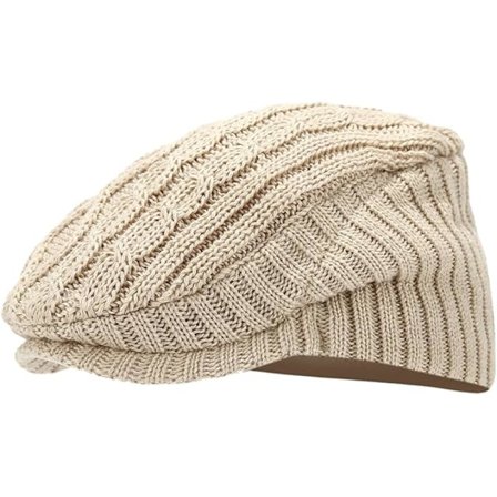 Newsboy Cap Heklet Beret Hater for Kvinner Menn Klassisk Malerhatt Beanies Cap Damer Kvinner Varm Vinterhatt Cabbie Hat