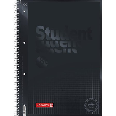 Block A4 - BRUNNEN - Färgkod - Rutigt - Spiral - Svart