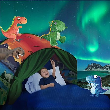 Barnseng sengtelt, romtelt for gutter, pop-up leketelt for barn, køyeseng sovetelt, barnehus seng