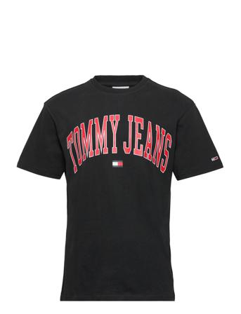 Tjm Classic Collegiate Tee T-shirts Short-sleeved Svart Tommy Jeans
