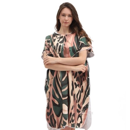 Aikuisten nopeasti kuivuva mikrokuitu vaihtoponcho rantaan, uintiin ja sukellukseen, tilava ja imevä