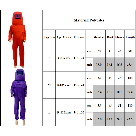 Halloween Kid Among Us Cosplay Kostym Fancy Dress Jumpsuit