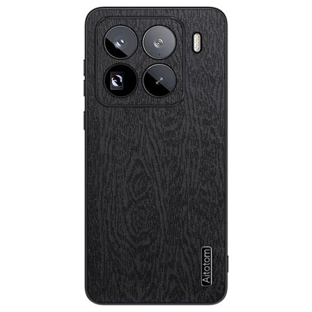 Xiaomi 15 Pro - Stötsäker fodral i Träbarksläder