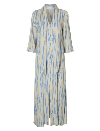 Slfbaela 3/4 Aop Ankle Dress B Blue Selected