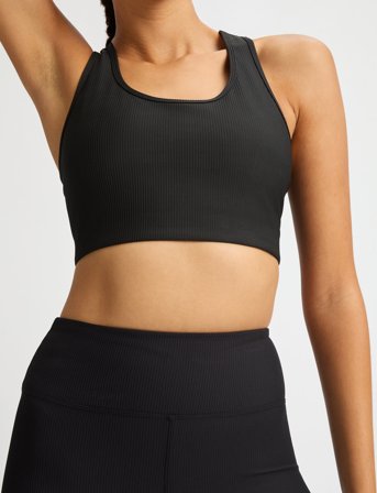Röhnisch Ribbed R Sportsbra - Black - XS