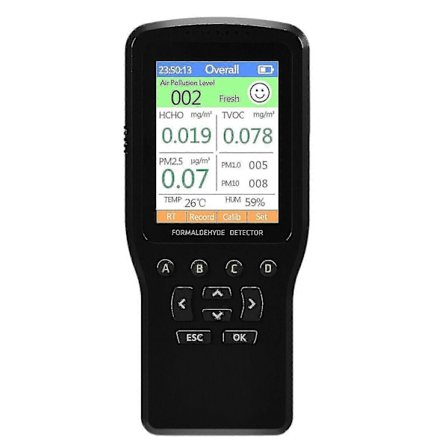 Luftkvalitetsmåler Detektor Nøyaktig Test Formaldehyd Hcho Tvoc Pm1/2.5/10 Fx Ty