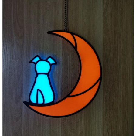 Hund Glow-in-the-Dark Glashänge Pet Memorial Gift