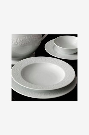 Hermia - Päivällisastiasto (24 osaa) - Valkoinen - Astiastot - - Homeroom
