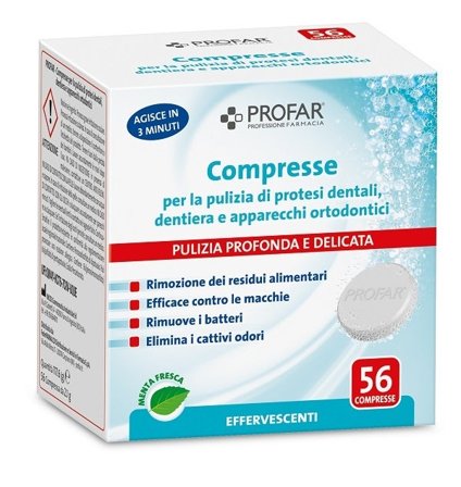 Profar Compresse Pulizia Protesi Dentali-dentiera-apparecchi