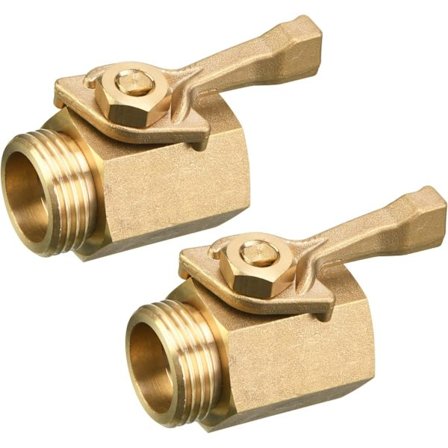 2-pak 3/4" kraftig messing havevandslukkeventil med 2 slangeskiver [BR]
