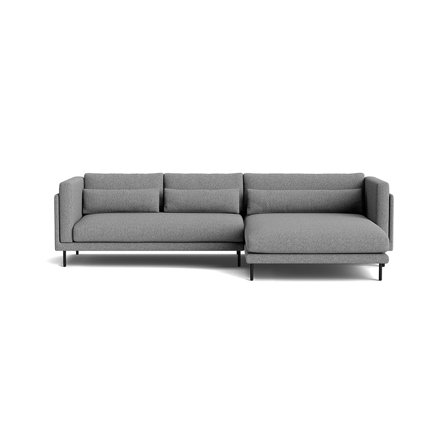 Bali chaiselong sofa, højrevendt - Hygge Lysegrå - 295x170x76 - Sofa, chaiselong