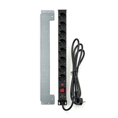 Grenuttag, 8 uttag, vertikal montering till arbetsbord