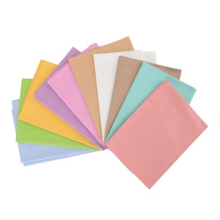 10 stk bomullsquiltingstoff i ren farge, twill-syquiltingstoffer for DIY-sying og håndverk