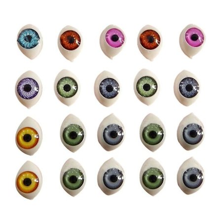 100 kpl Nuken Silmät Askartelu Silmämunat DIY Ompelu Askarteluun Nuken Karhu Eläin Pehmolelut Tarvikkeet Soikea