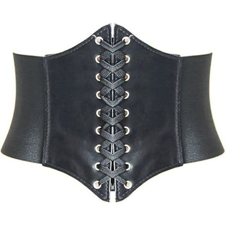 Dam Korsettbälte Läder Korsett Snörning Elastiskt Midjeband Ret