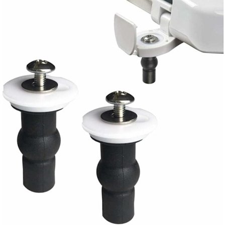 Toalettsetefeste, 2 stk toalettsete skruer ekspanderende gummi