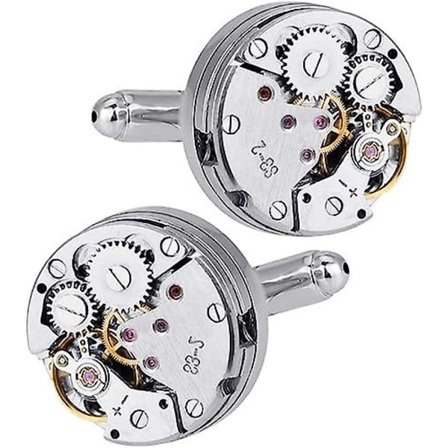 1 Par Deluxe Mansjettknapper Steampunk Klokke Vintage Bevegelse Skjorteknapper Dekorasjon Med Gaveeske For Bryllup Fest Bursdager
