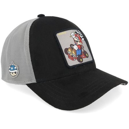 Capslab - Svart trucker Keps - Mario Kart Black/Grey A-frame Trucker @ Hatstore