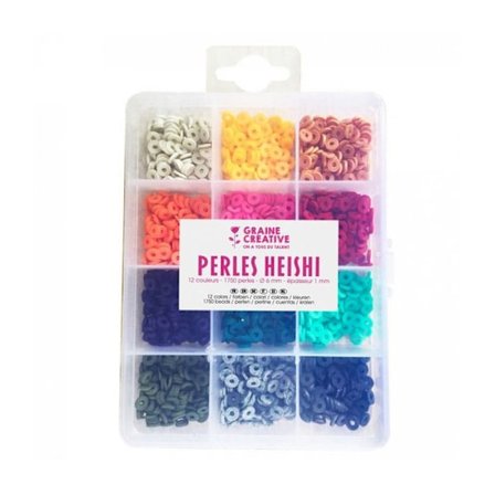 Heishi Beads 'Creative Seed' - Box 1750 - Ljusa färger 6 mm
