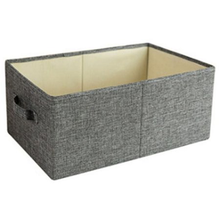 Förvaringslådor för kläder, vävd förvaringskorg för kläder och böcker - Grå L