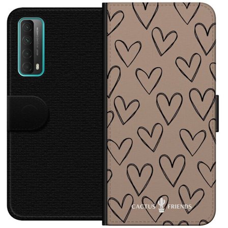 Yhteensopiva Lompakkokotelo Huawei Huawei P smart 2021 Cactus and Friends - Earthy Sketch Hearts