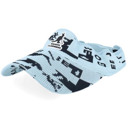 Kangol - Blå visor Keps - Astoria Jacquard Winter Sky Visor @ Hatstore