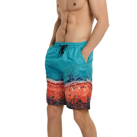 Herre sjove badebukser hurtigtørrende strandtøj sportsløb svømmebræt shorts-DK029