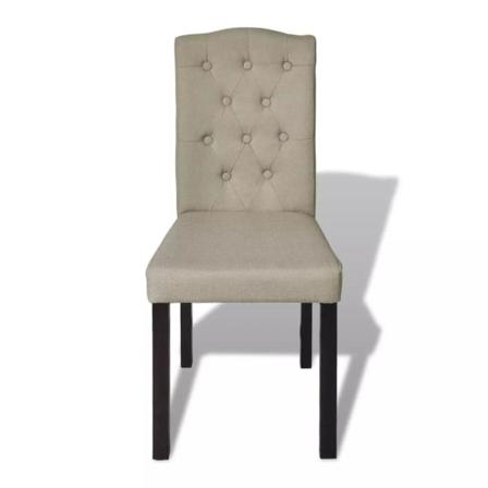 Vidaxl Matstolar 6 St Kamel Tyg Beige