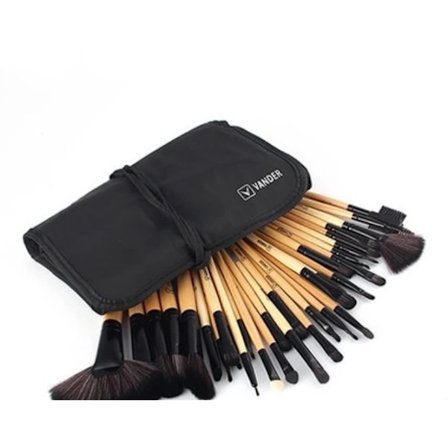 Original-borstset från KABUKI-MINERALS (Black Edition) 32-delar