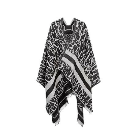 Elisabetta Franchi Capes Sort, Dame Poncho, Størrelse: ONE Size