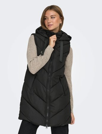 JDY Jdyskylar Life Hood Waistcoat Otw Noos - Black - S