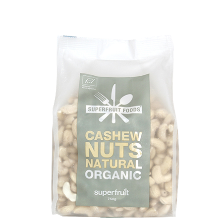 Superfruit Foods Cashewnøtter Øko, 750 g