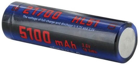 Pointex NITEYE 21700 Batteri 5100 mAhi, Belysning