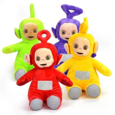4-pak Teletubbies bamser plys stof legetøj 23cm flerfarvet