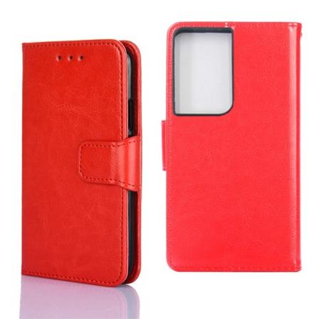 Samsung Galaxy S21 Ultra - Plånboksfodral - Röd Red Röd