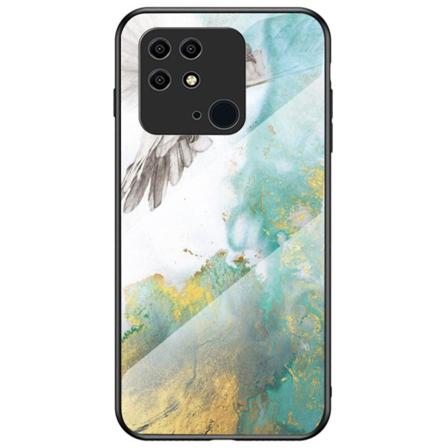 Xiaomi Redmi 10c Marmor Härdat Glas Tpu-skal - Motiv 2 Multifärg