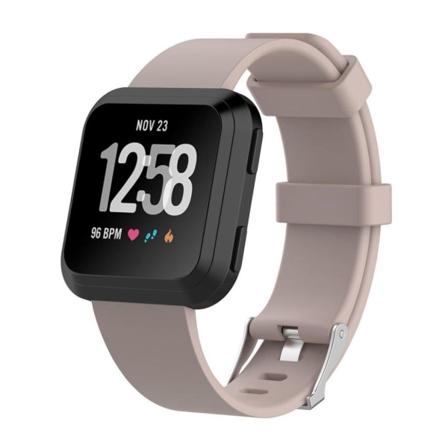 Fitbit Versa klockarmband i mjuk TPE material - Khaki och storlek L Brun