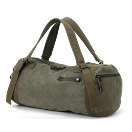 Reppu Muoti Ulkourheilu Suuren kapasiteetin kuntosalilaukku Kangas matkalaukku Unisex Bucket Bag Army Green