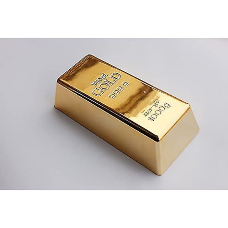 Realisttisk Imitation Guldbarre Mursten Rekvisitter Nyhed Gave, 1 Styk, Guld