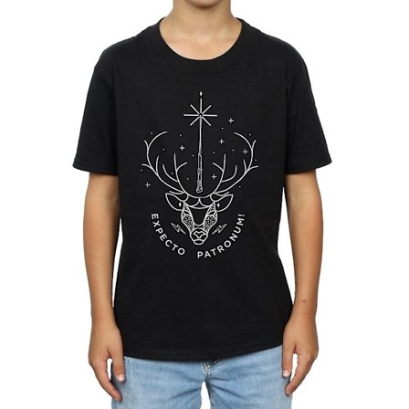 Harry Potter Boys Expecto Patronum Bomull T-shirt 7-8 år Svart