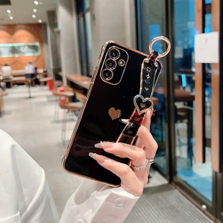 Samsung Galaxy A56 Telefon Cover med Håndledsrem (Sort)