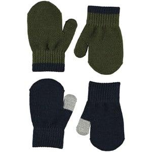 Molo 2-Pack Galaxy Blue Kenny Mittens 0-3 Years - Gloves and mittens - 0-3 years - Navy - Junge