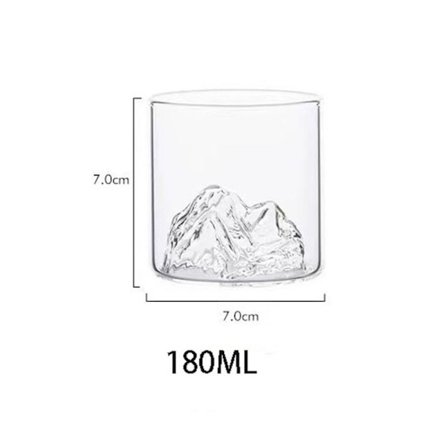 Lille Glas Kaffekop Retro Mountain Glass S 180MLWHITE HVID