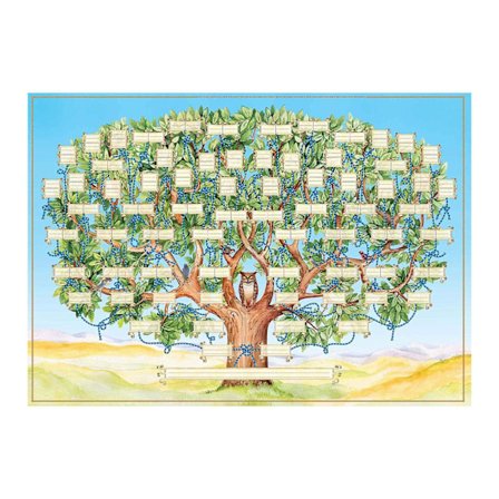 NYTT Familietre Diagram Lerret Malerier Ornamenter Stamtavle