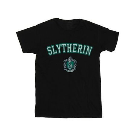 Harry Potter Dam/Kvinnor Slytherin Crest Bomull Boyfriend T-S