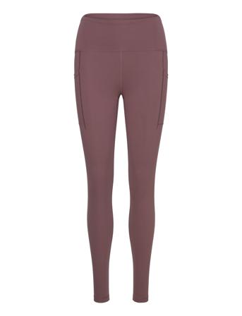 Nb Sleek Pocket High Rise Legging 27" Burgundy New Balance