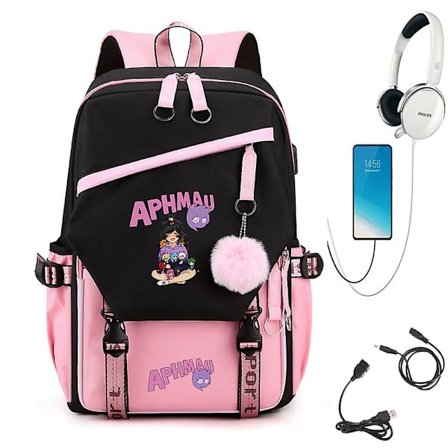 Harajuku stil enkel og allsidig Aphmau ungdomsskole student skolesekk kvinnelig lett stor kapasitet ungdomsskole student ryggsekk