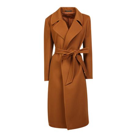 Tagliatore, Belted Coat Brązowy, Kobieta, Rozmiar: M
